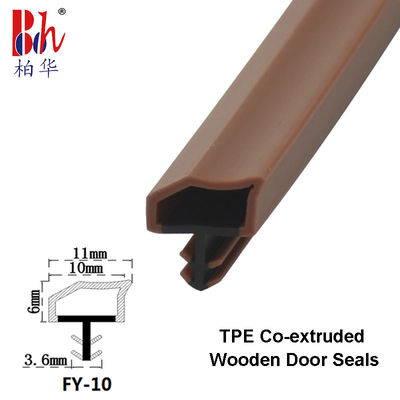 Κοβάλτιο-εξωθημένο TPE ξύλινο Teak Weatherstrips λουρίδων σφραγίδων πορτών λαστιχένιο ξύλινο χρώμα