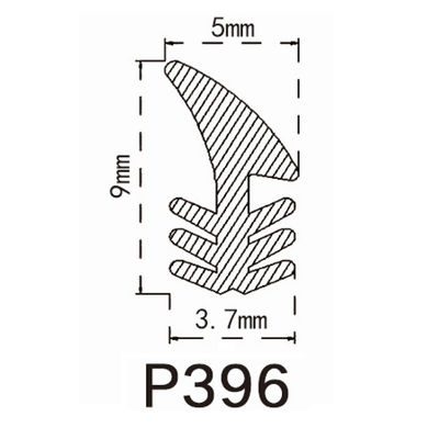 Πόρτα Weatherstrip PVC cOem τύπων αυλακώσεων εύκολο να εγκαταστήσει το CE εγκεκριμένο