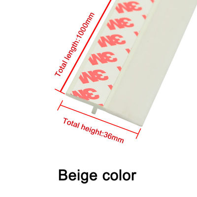 Μπεζ κατώτατη σφραγίδα πορτών PVC χρώματος 36mm ύψος για το ξενοδοχείο